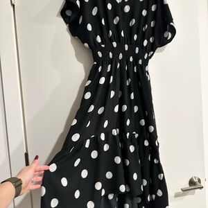 Polka Dot Black and White Dress